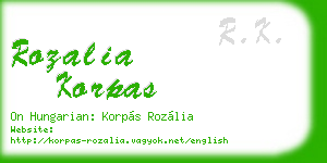 rozalia korpas business card