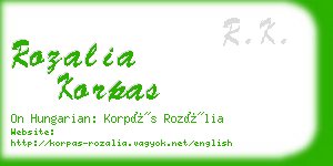 rozalia korpas business card